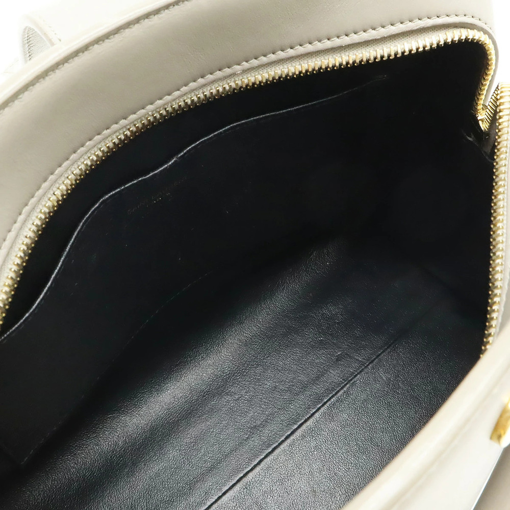SAINT LAURENT PARIS YSL Yves Baby Cabas Handbag Leather Gray Strap - Picture 6 of 9